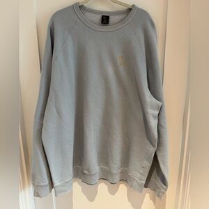 Classic Gray Sweatshirt with Embroidered Logo